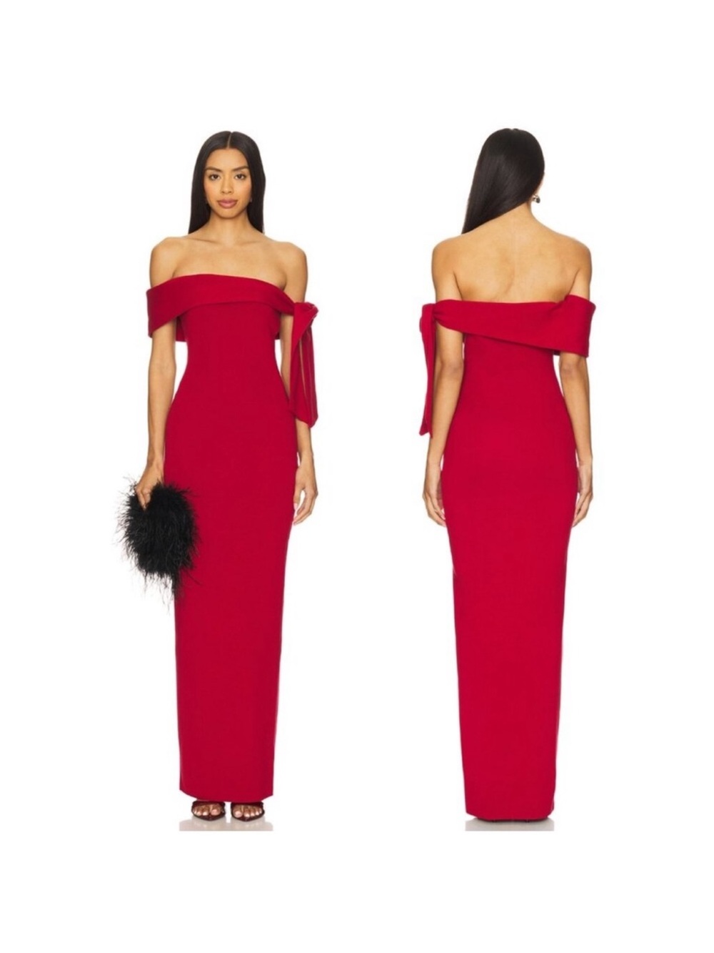 SNDYS Jaymes Maxi Dress in Deep Red